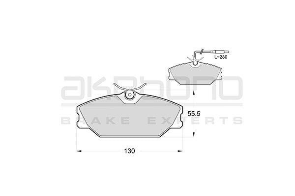 Akebono AN-4396WKE Brake Pad Set, disc brake AN4396WKE