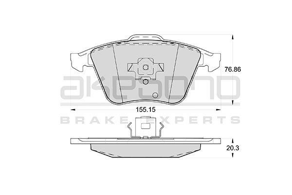 Akebono AN-4423WKE Brake Pad Set, disc brake AN4423WKE