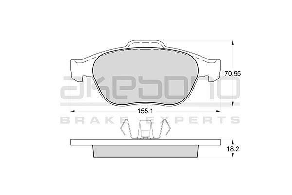 Akebono AN-4060KE Brake Pad Set, disc brake AN4060KE