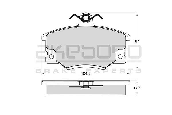 Akebono AN-4186WKE Brake Pad Set, disc brake AN4186WKE