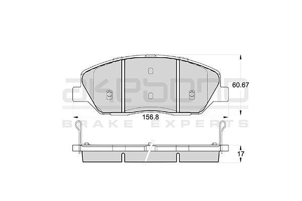 Akebono AN-8163WK Brake Pad Set, disc brake AN8163WK