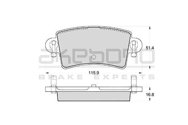 Akebono AN-8155KE Brake Pad Set, disc brake AN8155KE