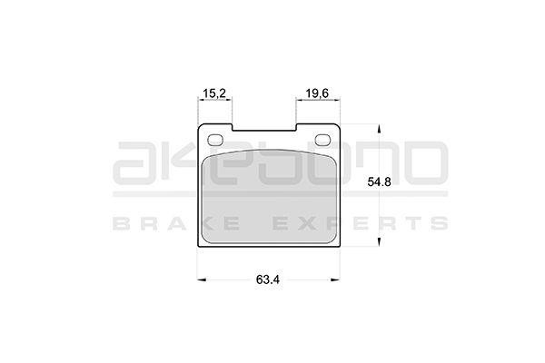 Akebono AN-4093K Brake Pad Set, disc brake AN4093K