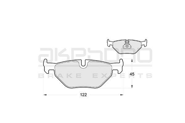 Akebono AN-4332K Brake Pad Set, disc brake AN4332K