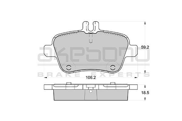 Akebono AN-4791K Brake Pad Set, disc brake AN4791K