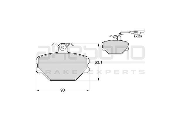 Akebono AN-4214WKE Brake Pad Set, disc brake AN4214WKE