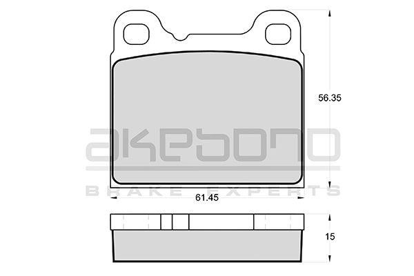 Akebono AN-4707K Brake Pad Set, disc brake AN4707K