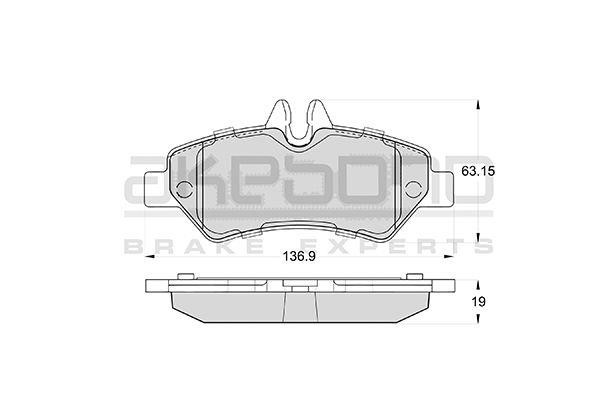 Akebono AN-4491WKE Brake Pad Set, disc brake AN4491WKE