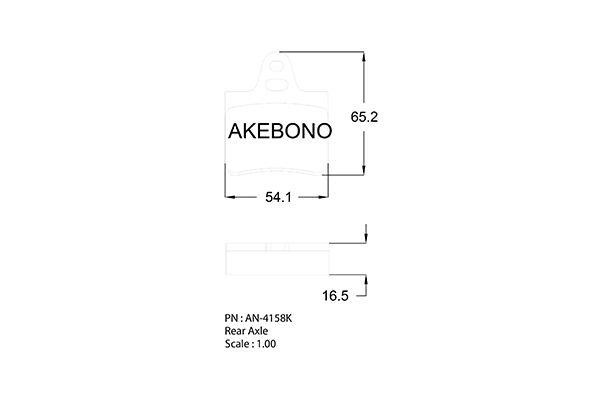 Akebono AN-4158K Brake Pad Set, disc brake AN4158K