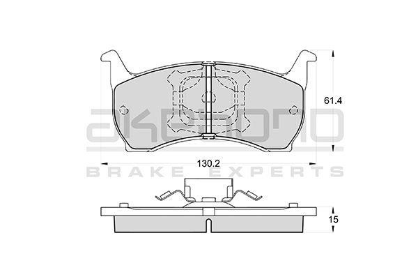 Akebono AN-116KE Brake Pad Set, disc brake AN116KE