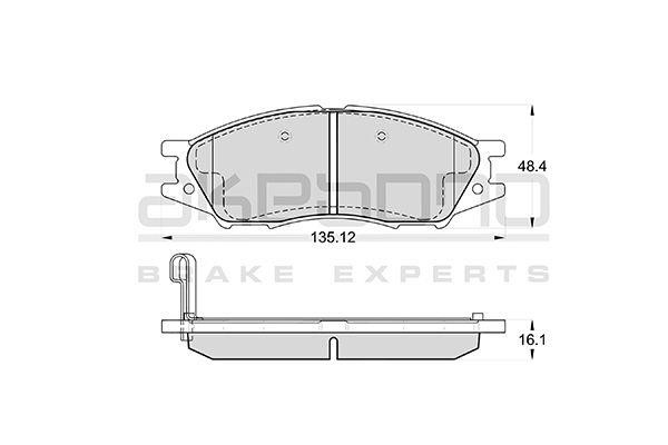 Akebono AN-614WKE Brake Pad Set, disc brake AN614WKE