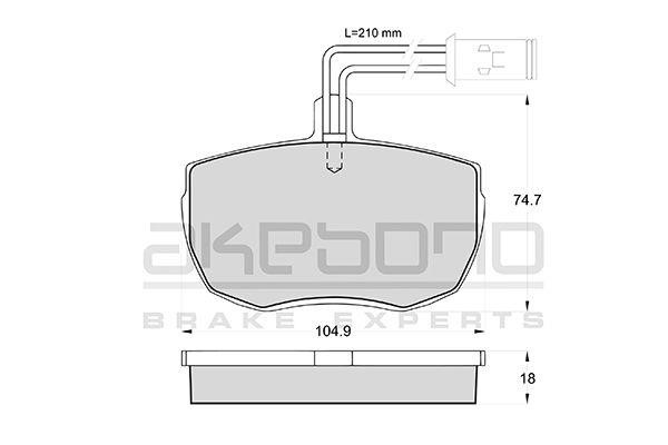 Akebono AN-4181WK Brake Pad Set, disc brake AN4181WK