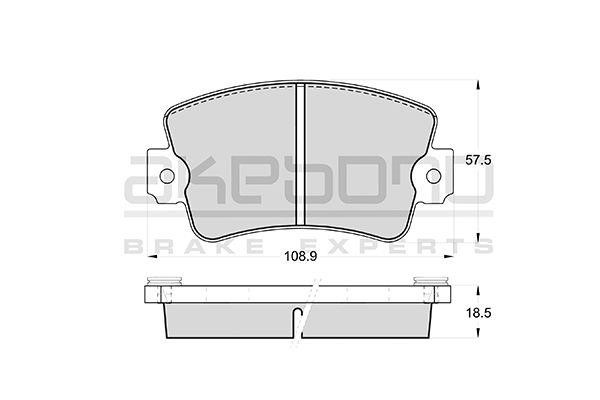 Akebono AN-4153WK Brake Pad Set, disc brake AN4153WK