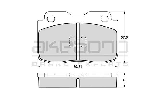 Akebono AN-3999K Brake Pad Set, disc brake AN3999K