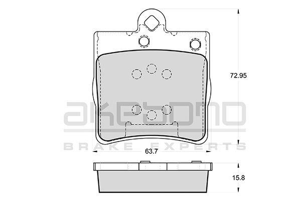 Akebono AN-4507K Brake Pad Set, disc brake AN4507K