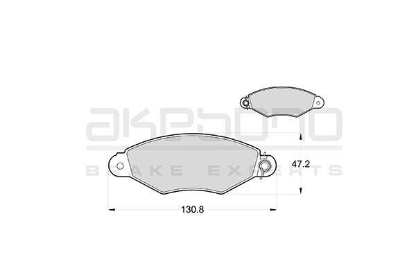 Akebono AN-4056K Brake Pad Set, disc brake AN4056K