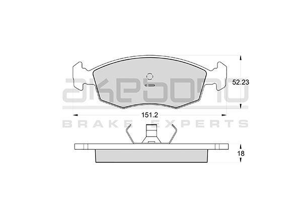 Akebono AN-4178WK Brake Pad Set, disc brake AN4178WK