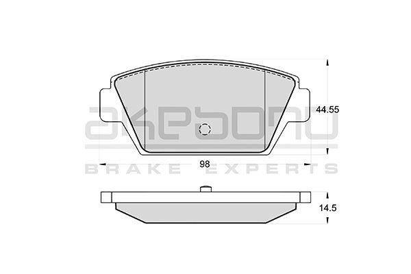 Akebono AN-128KE Brake Pad Set, disc brake AN128KE