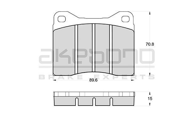 Akebono AN-4136KE Brake Pad Set, disc brake AN4136KE