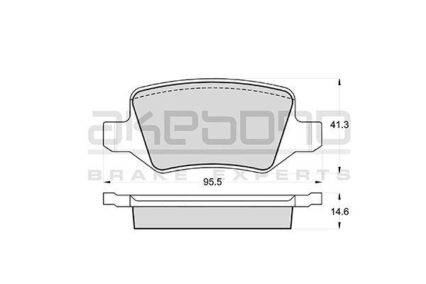 Akebono AN-4529K Brake Pad Set, disc brake AN4529K