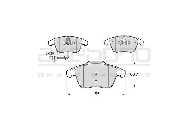 Akebono AN-4549WKE Brake Pad Set, disc brake AN4549WKE