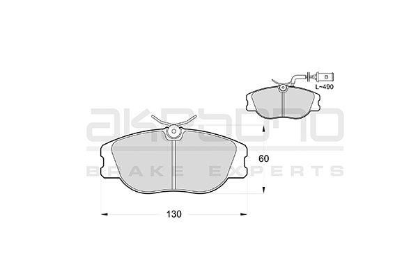 Akebono AN-4710WKE Brake Pad Set, disc brake AN4710WKE