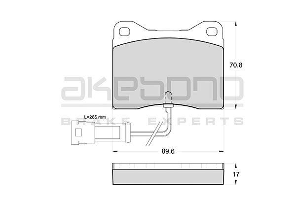 Akebono AN-4195WK Brake Pad Set, disc brake AN4195WK