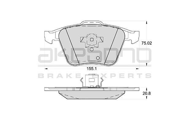 Akebono AN-4609K Brake Pad Set, disc brake AN4609K