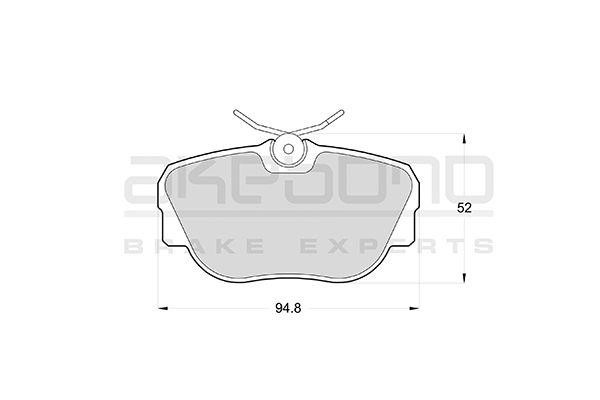 Akebono AN-4082KE Brake Pad Set, disc brake AN4082KE