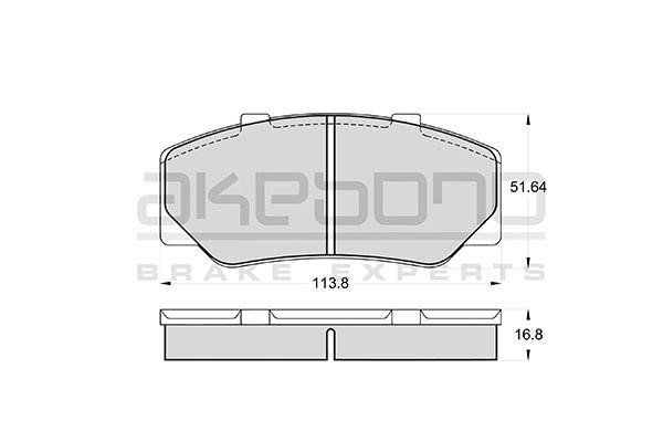 Akebono AN-4175K Brake Pad Set, disc brake AN4175K