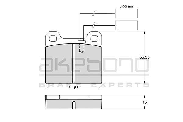 Akebono AN-4182WKE Brake Pad Set, disc brake AN4182WKE