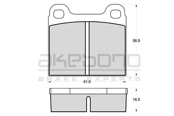 Akebono AN-4139KE Brake Pad Set, disc brake AN4139KE