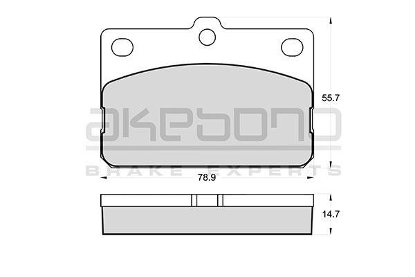 Akebono AN-023K Brake Pad Set, disc brake AN023K