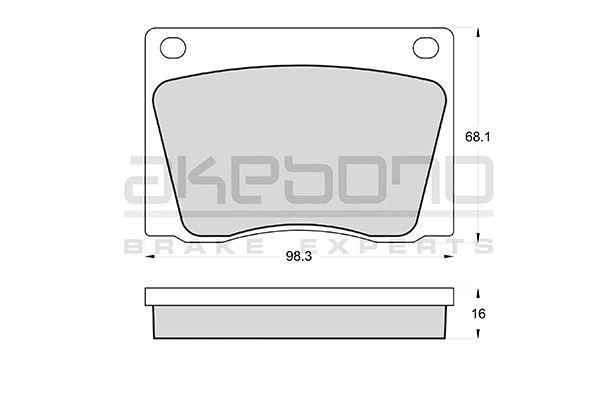 Akebono AN-4126K Brake Pad Set, disc brake AN4126K