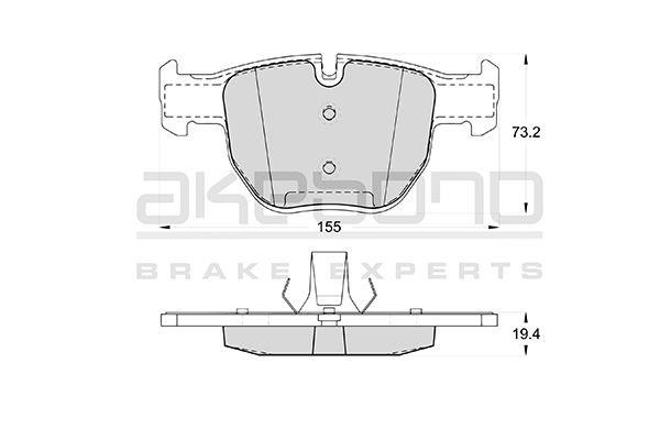 Akebono AN-4611K Brake Pad Set, disc brake AN4611K