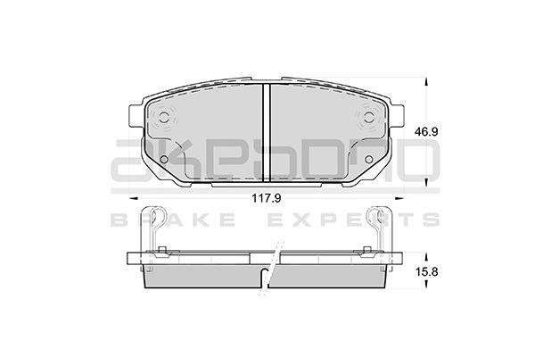 Akebono AN-8035WKE Brake Pad Set, disc brake AN8035WKE