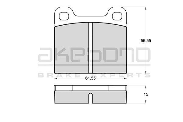 Akebono AN-4402KE Brake Pad Set, disc brake AN4402KE