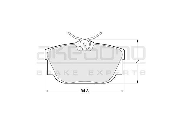 Akebono AN-4780K Brake Pad Set, disc brake AN4780K