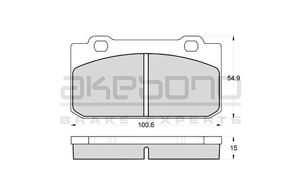 Akebono AN-4235WKE Brake Pad Set, disc brake AN4235WKE