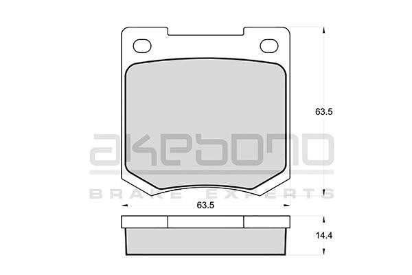 Akebono AN-4159KE Brake Pad Set, disc brake AN4159KE