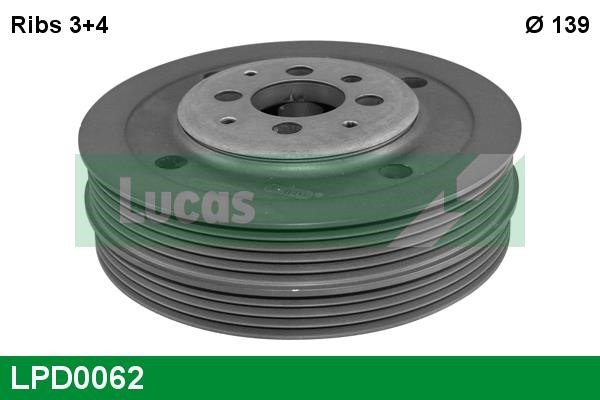 Lucas Electrical LPD0062 Belt Pulley, crankshaft LPD0062