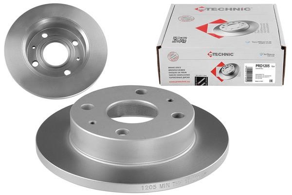 Protechnic PRD1205 Unventilated front brake disc PRD1205