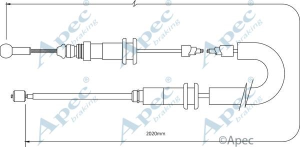 APEC braking CAB1374 Cable Pull, parking brake CAB1374