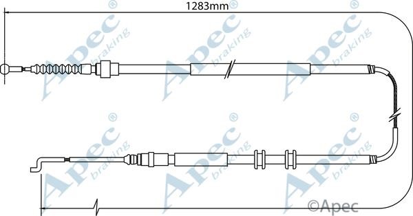 APEC braking CAB1523 Cable Pull, parking brake CAB1523