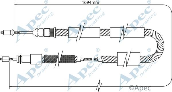 APEC braking CAB1341 Cable Pull, parking brake CAB1341