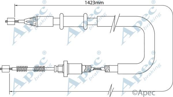 APEC braking CAB1306 Cable Pull, parking brake CAB1306