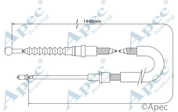 APEC braking CAB1014 Cable Pull, parking brake CAB1014