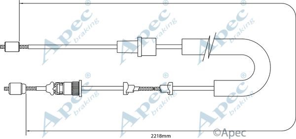 APEC braking CAB1376 Cable Pull, parking brake CAB1376