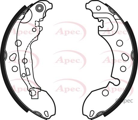 APEC braking SHU827 Brake shoe set SHU827