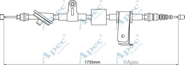 APEC braking CAB1030 Cable Pull, parking brake CAB1030